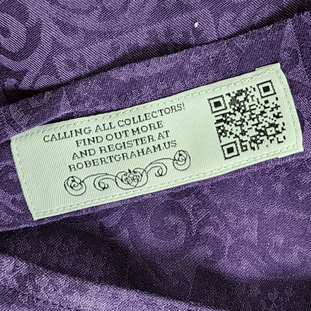 Robert Graham Purple Paisley Long Sleeve Shirt, Men's Small - Picture 12 of 16